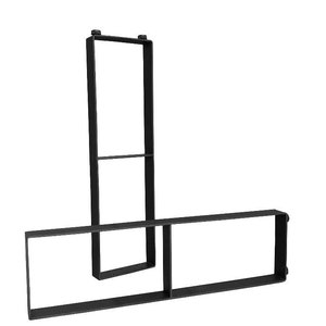 Metal Table Legs, metal entryway table legs, Narrow Console table legs, Powder coated black, Adjustable leveling feet, Set of 2