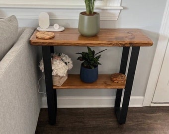 Handmade Farmhouse Console Table - Distressed Finish Sofa Table - Media Console Table
