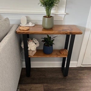 Handmade Farmhouse Console Table - Distressed Finish Sofa Table - Media Console Table