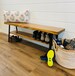 Farmhouse Entryway Bench with storage, shoe rack, entryway bench organization, farmhouse decor, Rustic Farmhouse Bench, storage bench 