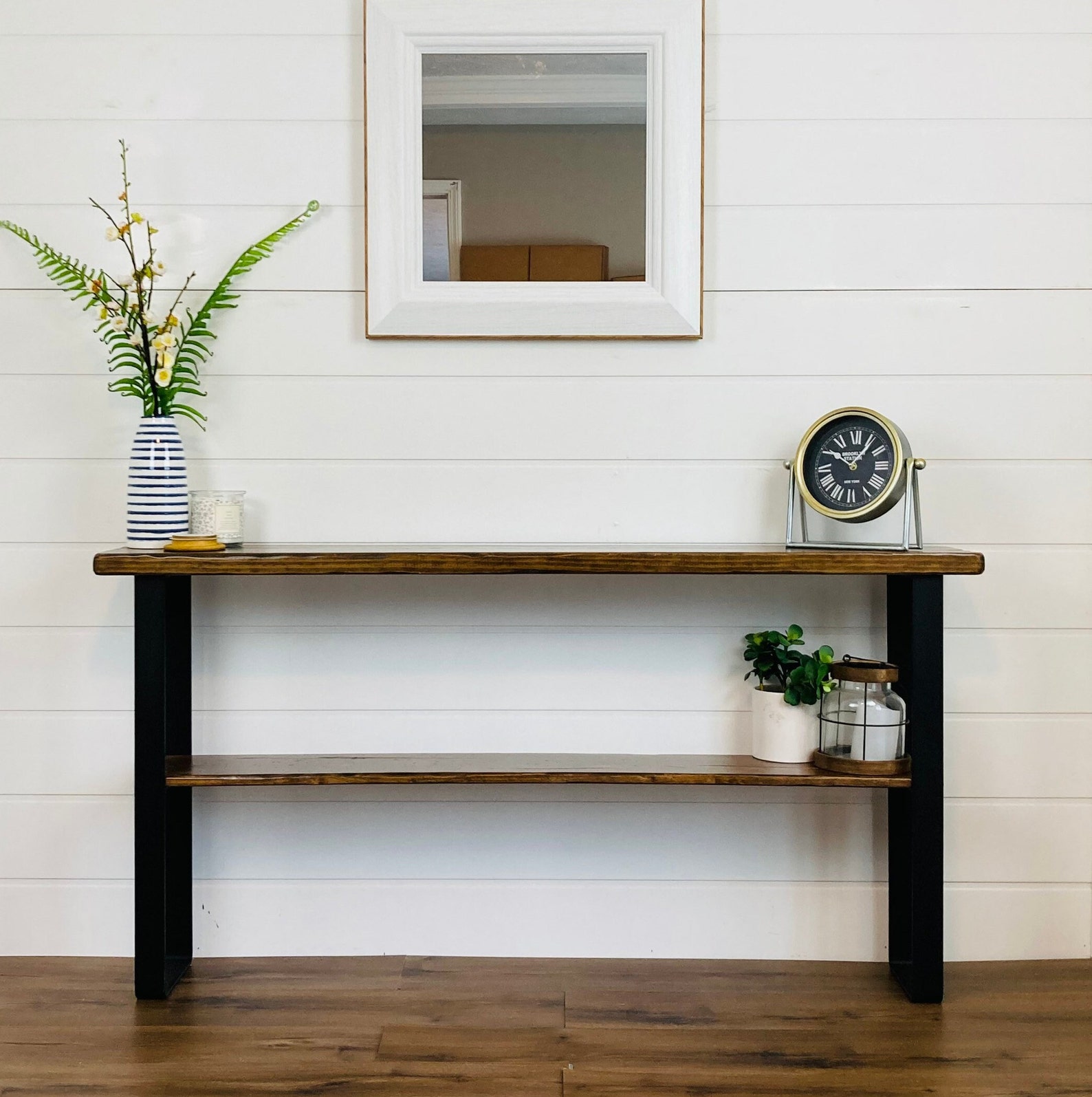 Narrow Console Table With Metal Legs Console Table Farmhouse Etsy