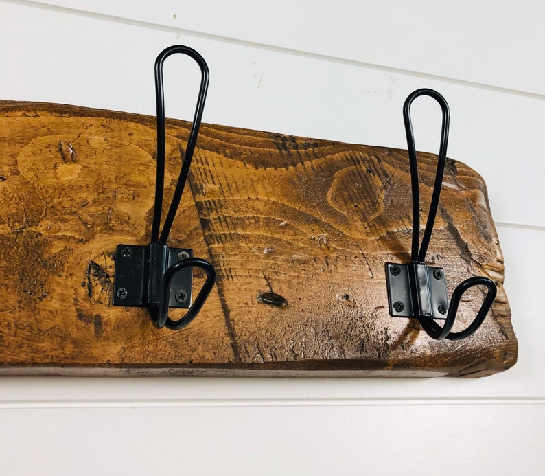 Rustic Farmhouse Coat Rack Distressed Wood Entryway Etsy