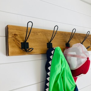 Rustic Farmhouse Coat Rack, entryway organizer, bathroom decor, wood coat rack, wall coat rack, coat hook, farmhouse decor, rustic coat rack