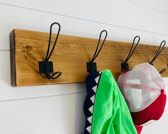 Rustic Farmhouse Coat Rack, entryway organizer, bathroom decor, wood coat rack, wall coat rack, coat hook, farmhouse decor, rustic coat rack