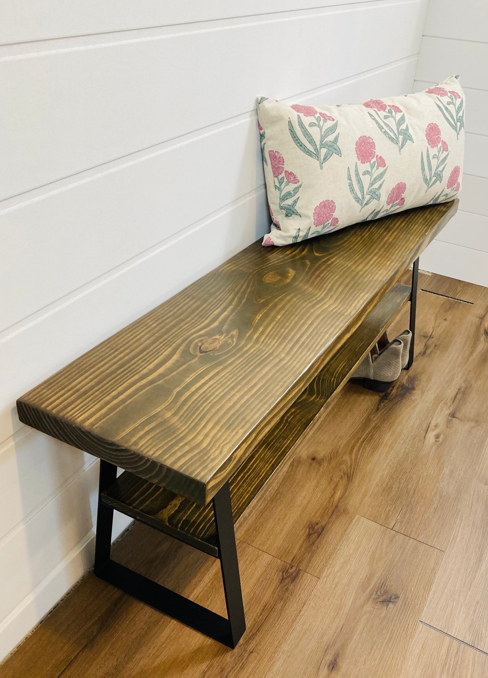 Farmhouse Entryway Shoe Rack Bench With Storage Shoe Rack Etsy