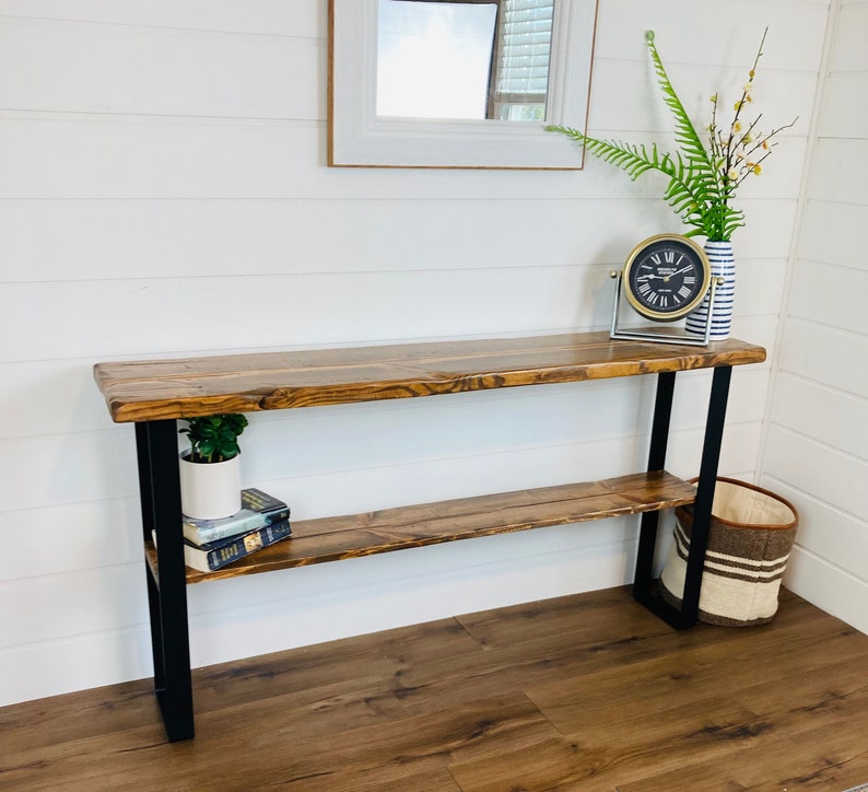 Entryway Table Console With Steel Legs Entryway Table Etsy