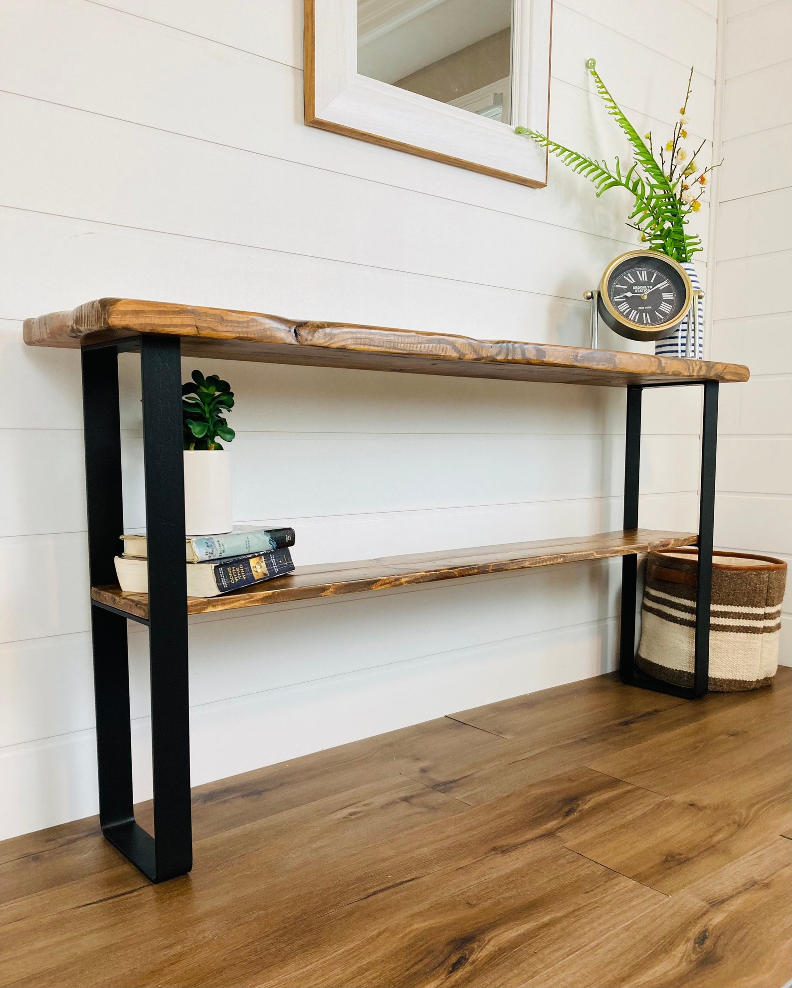 Entryway Table Console With Steel Legs, Entryway Table, Entryway