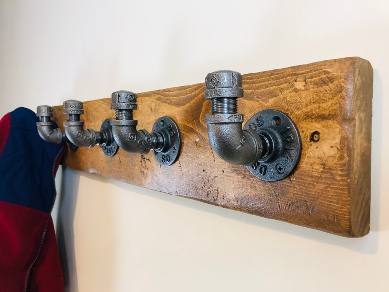 Rustic Farmhouse Coat Rack Distressed Wood Entryway Etsy