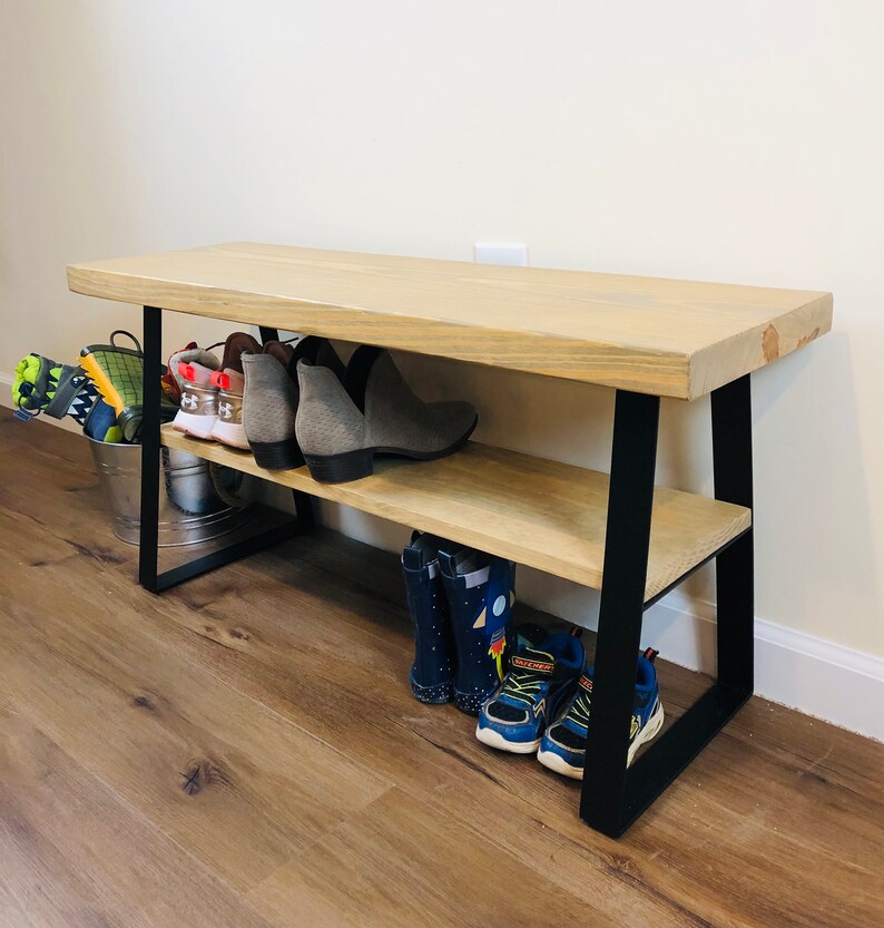 Farmhouse Entryway Shoe Rack Bench With Storage Shoe Rack Etsy
