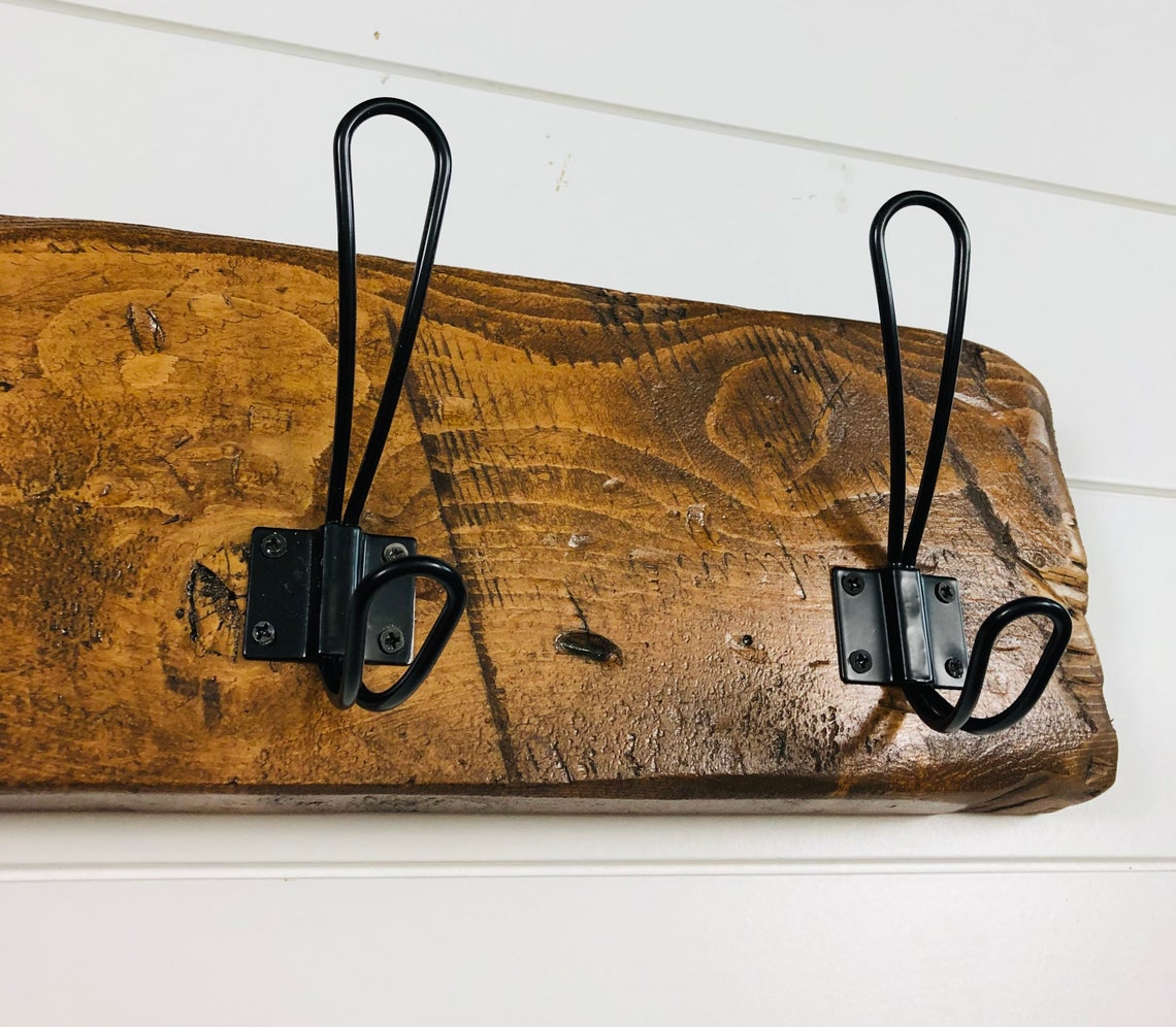 Rustic Farmhouse Coat Rack Distressed Wood Entryway - Etsy
