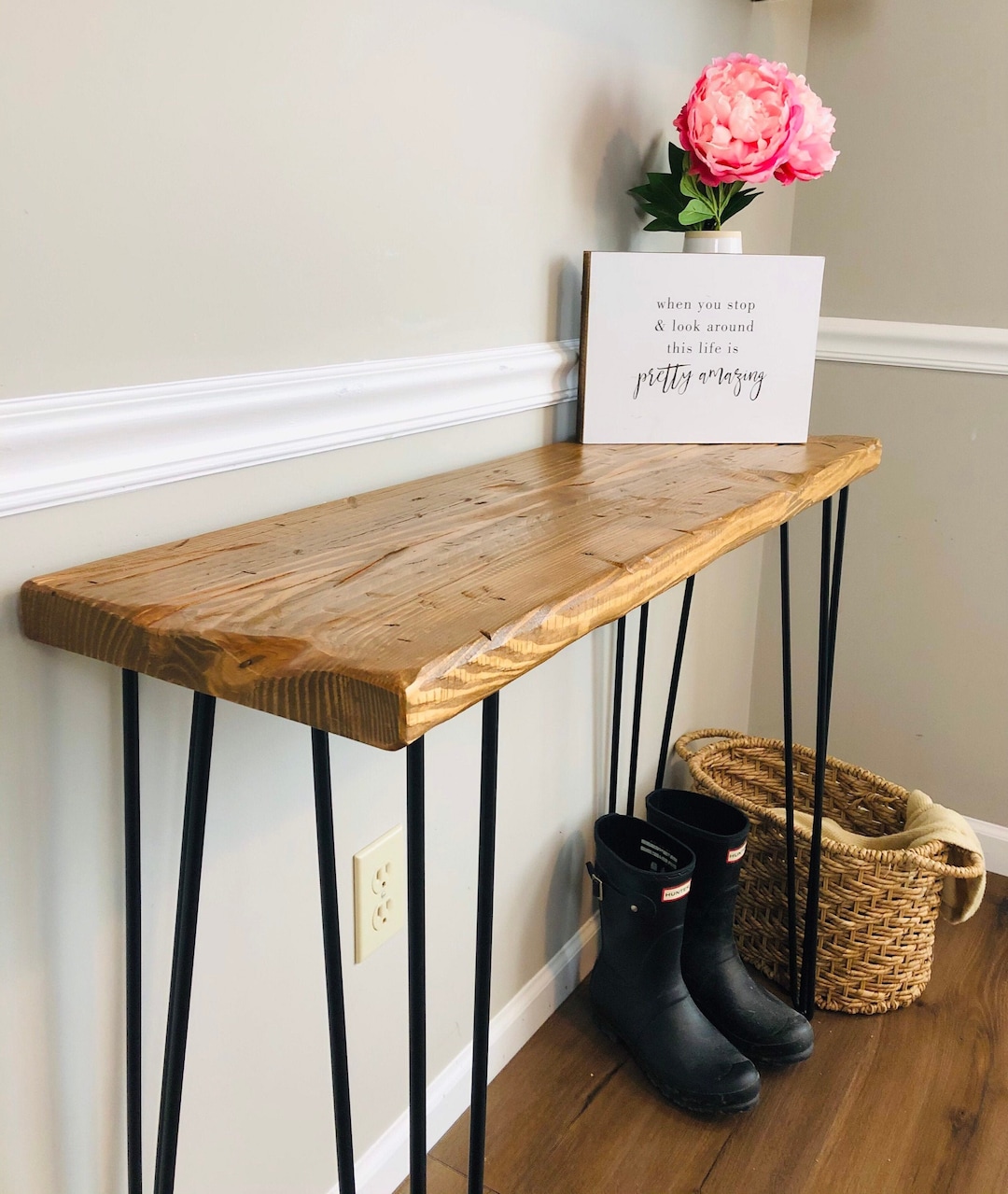 Entryway Table Console With Hairpin Legs, Entryway Table, Entryway