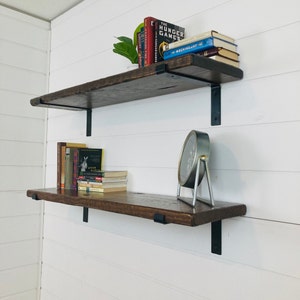 Farmhouse Bookcase Reclaimed Wood, Bookcase bookshelf, Floating Shelves. farmhouse decor, reclaimed wood floating shelves, hanging shelves image 4