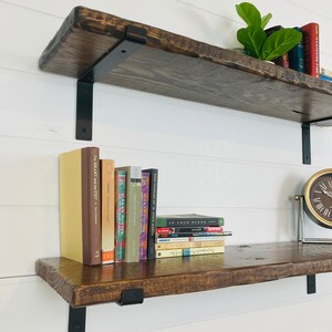 Farmhouse Bookcase Reclaimed Wood, Bookcase bookshelf, Floating Shelves. farmhouse decor, reclaimed wood floating shelves, hanging shelves image 5