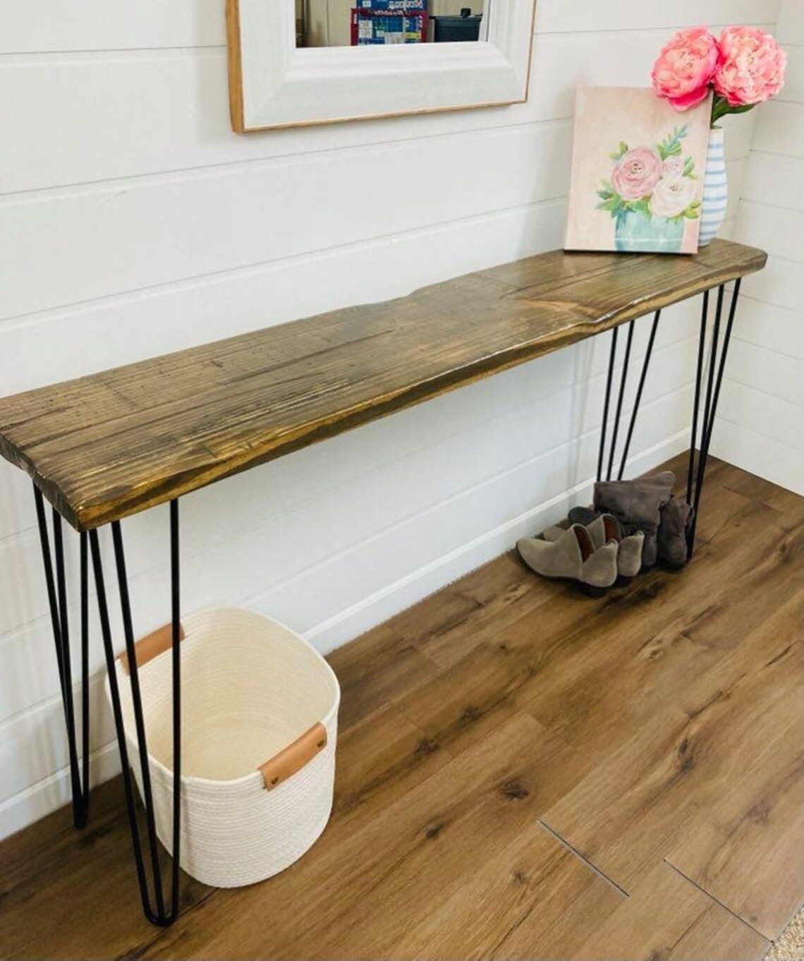 Entryway Table Console With Hairpin Legs Entryway Table Etsy