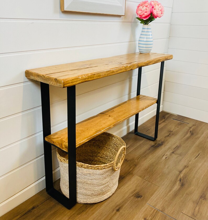 Entryway Table Console With Steel Legs Entryway Table Etsy