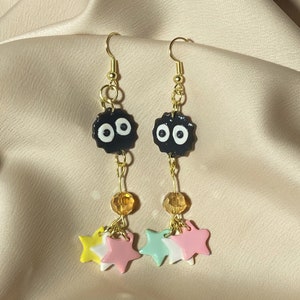 No Face Earrings Studio Ghibli Earrings Spirited Away Etsy