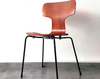 original Arne Jacobsen - Fritz Hansen - Hammer chair - 3103 - stacking chair teak - 1970 - vintage T-Chair - Very good condition