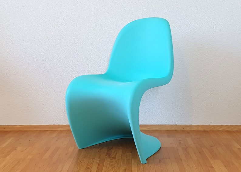 original Vitra Panton Junior turquoise children's chair very good condition rare image 1