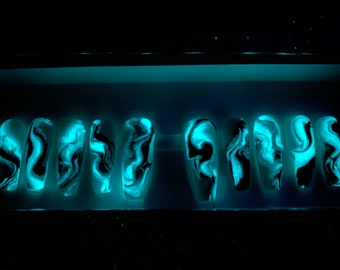 Glow In The Dark Coffin Nails Etsy glow in the dark coffin nails etsy