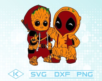 Download Groot And Deadpool Etsy
