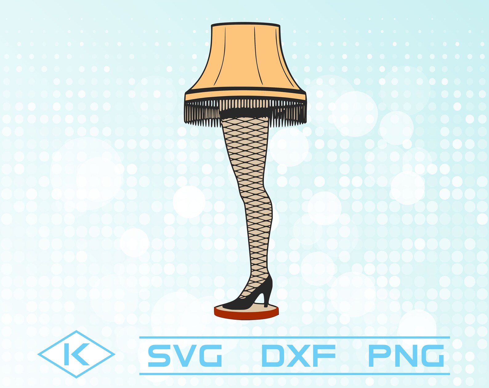 Leg Lamp SVG Clipart Silhouette and Cutfiles. Etsy
