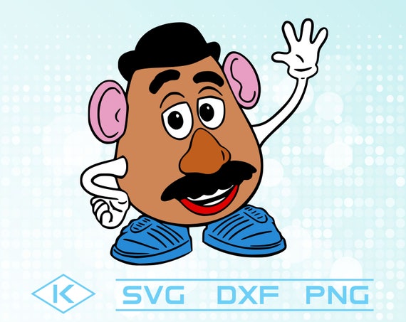 Mr Potato Head Waving Svg Clipart Silhouette And Cutfiles Etsy