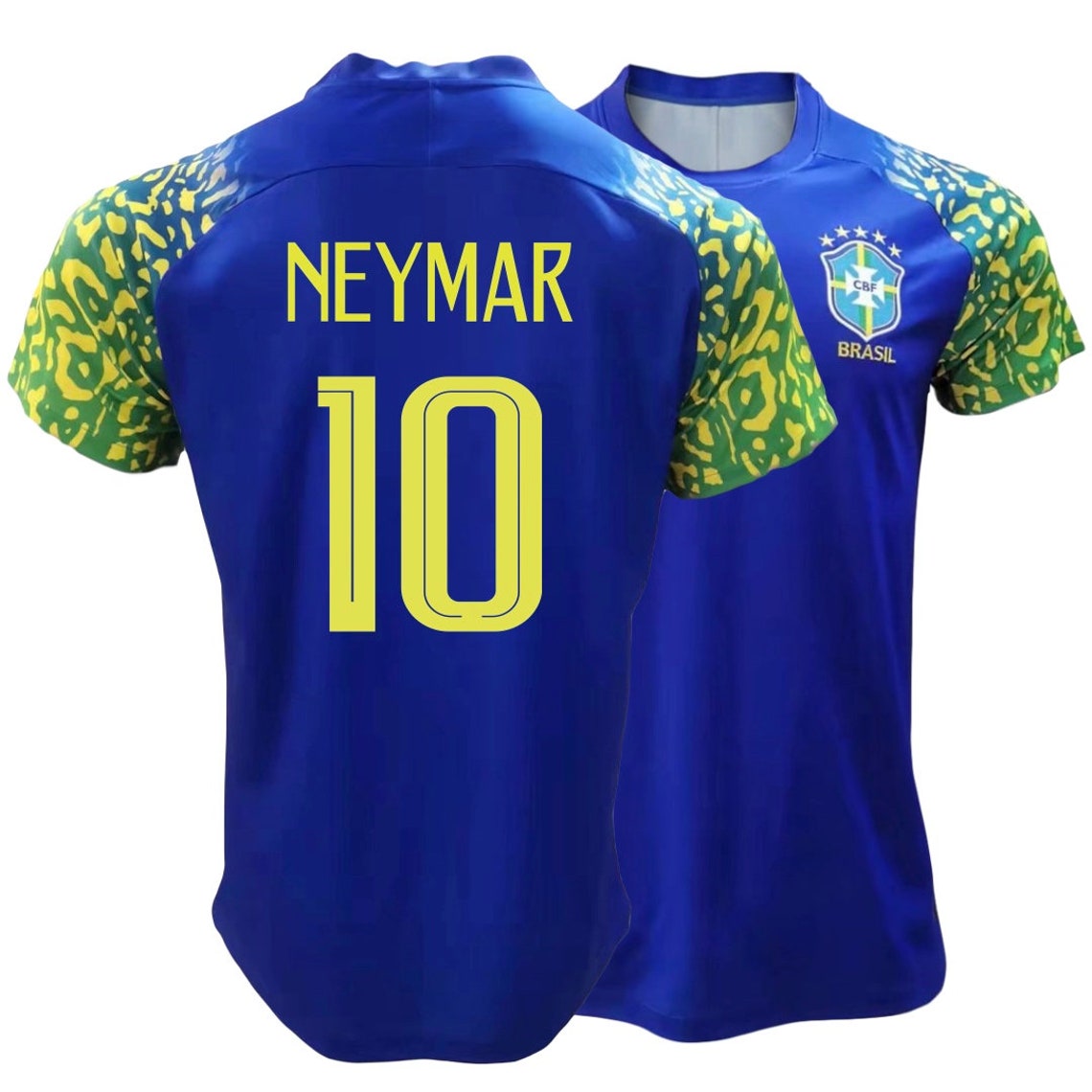 New Brazil Blue Neymar Jr. 10 Soccer Adult Fan Kitnuevo Etsy Canada
