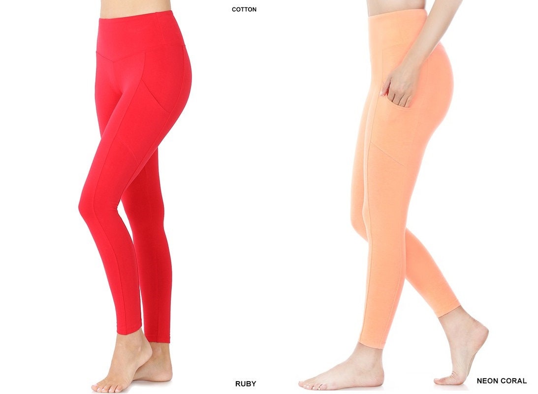 Zenana Better Cotton Wide Waistband Pocket Leggings 4Colors S-XL – Apparel  Garden