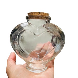 Love Spell Bottles Heart Shap Glass Container Spell Jars Empty Craft Bottles Large Glass Jars DIY Craft Jars Witchcraft supplies Supply Cork