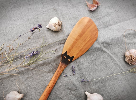 Left Handed Wood Cooking Spatulas