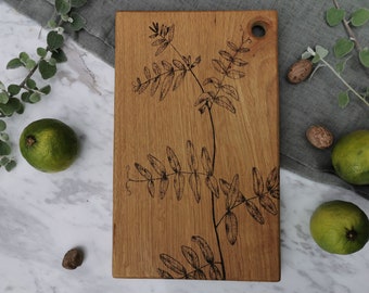 Natural wood hand engraved cutting board, Farmhouse style engraved wood, Handmade pyrography art for kitchen, Unique wooden gifts for home