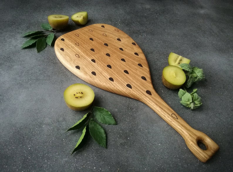 Wooden cheese board, Handmade charcuterie board, Water drops illustration, Stay hydrated, Board with handle, Raindrops, Design cutting board image 3
