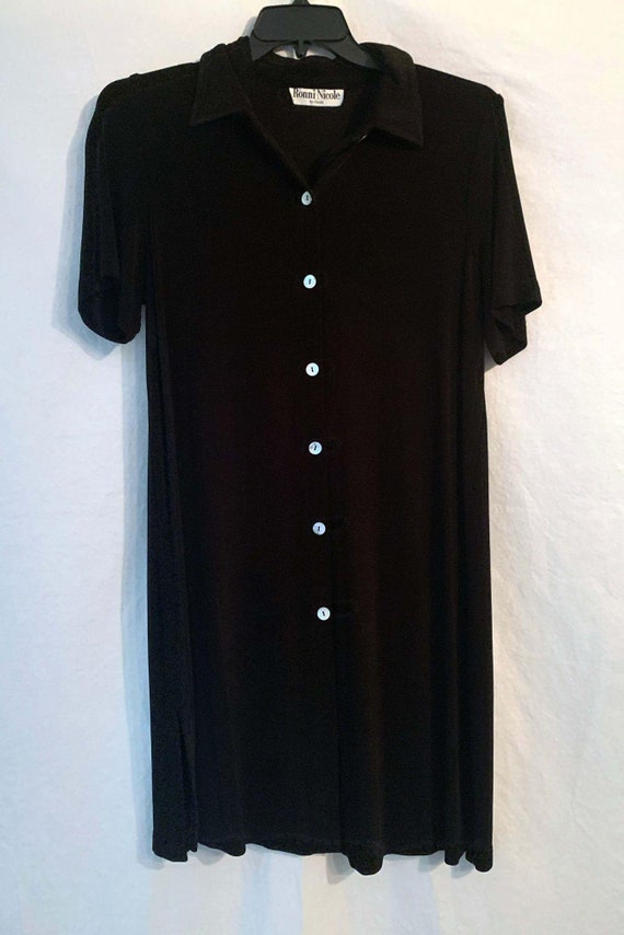 Vintage XL Black Ronni Nicole Velvet Knee Length D
