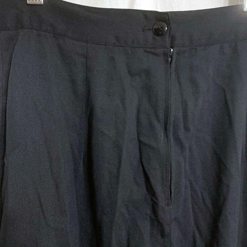 Vintage Size 13 Ormond Navy Blue Maxi Skirt Swirl Buttons