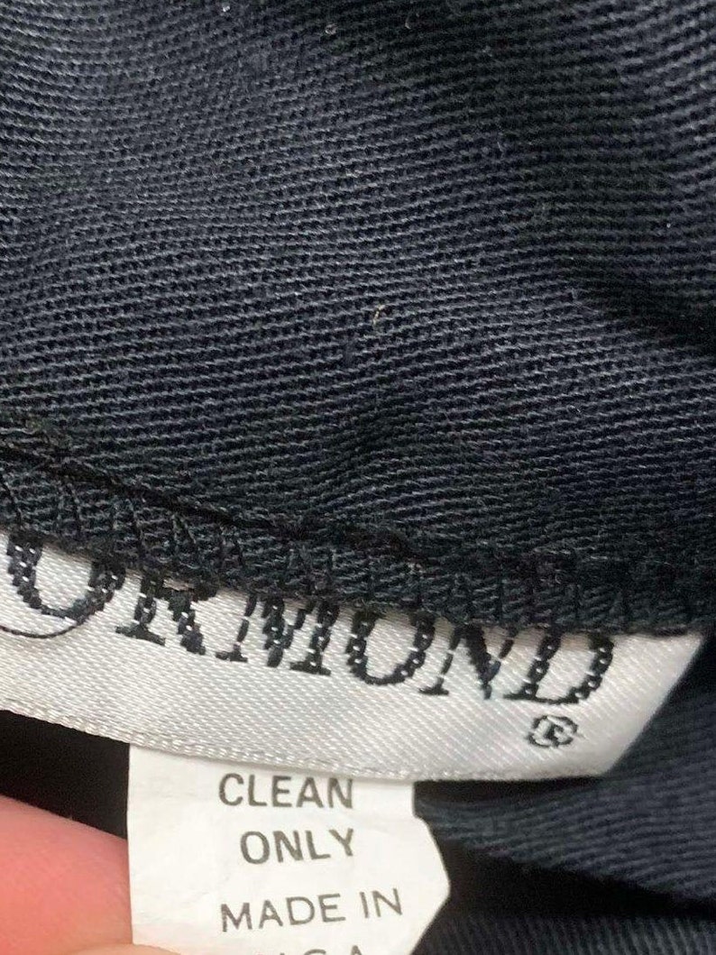 Vintage Size 13 Ormond Navy Blue Maxi Skirt Swirl Buttons