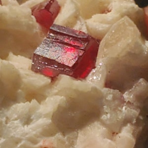 Gem Quality Cinebarre Specimen 181.8gr. 7 crystals. Power, Healing, Alchemy, RARE