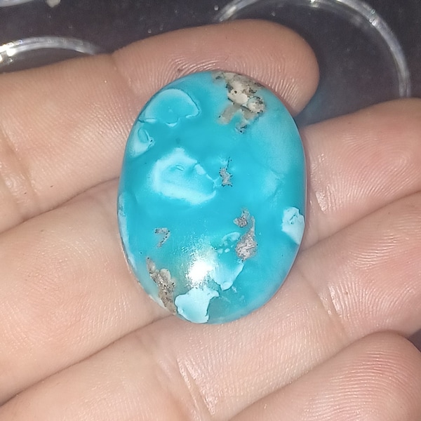 Gorgeous 5.55ct. Sky Blue Persian Turquoise  cabochon