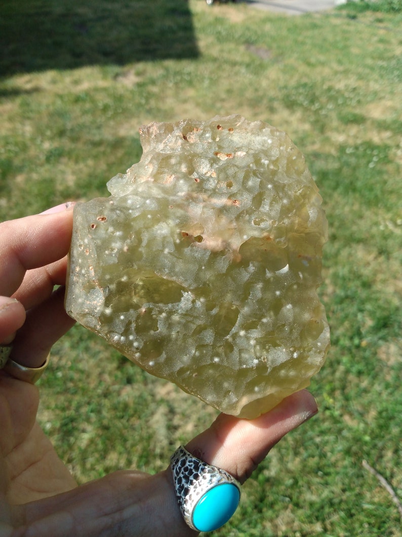 Huge LDG Libyan Desert Glass Tektite 263 grams image 4