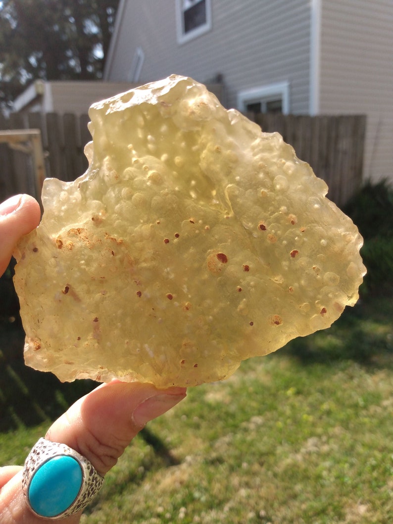 Huge LDG Libyan Desert Glass Tektite 263 grams image 1