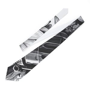 Stylish Necktie for Fashion-forward Professionals, Unique Black and White Design, Formal Event Accessory, Gift for Him, Retro Style [...]
