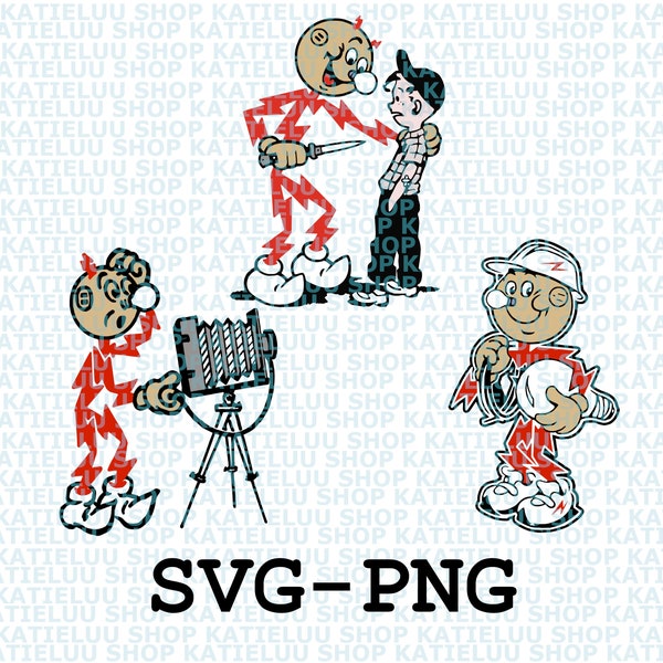 Reddy kilowatt svg, png - Funny Electrician Warning - Reddy kilowatt - Remember Kids, Electricity Will Kill You