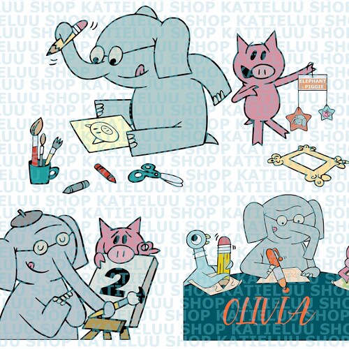 Elephant and Piggie Svg Png Elephant Svg Piggie Svg Gerald Etsy Canada