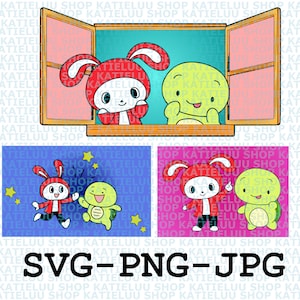 maizen sisters svg, png-dd mikey svg, mine craft characters svg, jj mikey maizen, turtle Cute cartoon characters friends digital download.