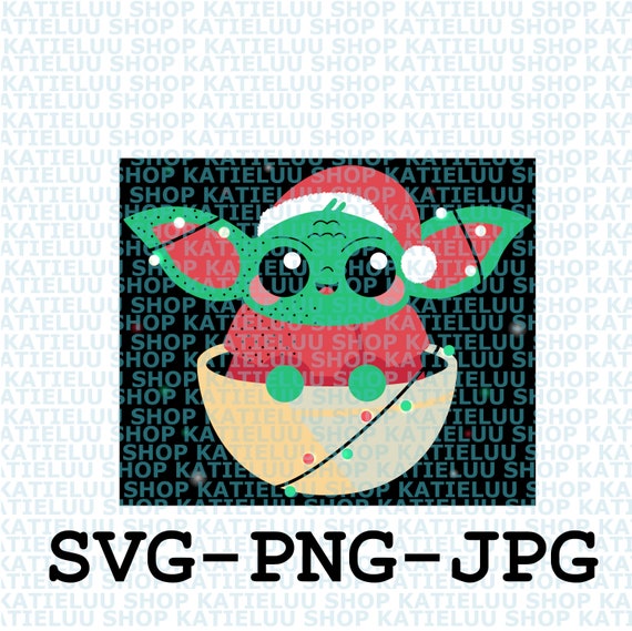 Download Baby Yoda Svg And Png Silhouette Baby Yoda Christmas Star Etsy