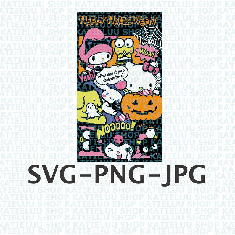My Melody Kuromi Halloween SVG Bundle My Melody Kuromi | Etsy