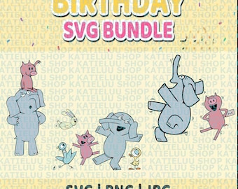 Elephant and piggie svg, png, elephant svg, piggie svg, gerald and piggie svg download. Anime transparent sticker, mo willems clip art