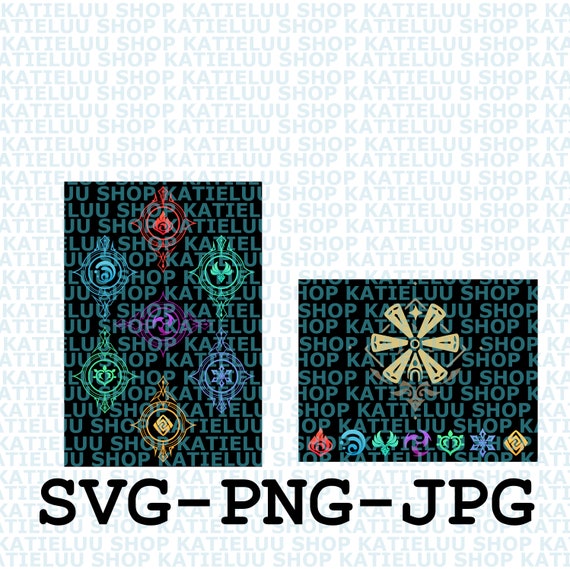 Genshin Impact Logo Svg Png Bundle Genshin Impact Chongyun Etsy