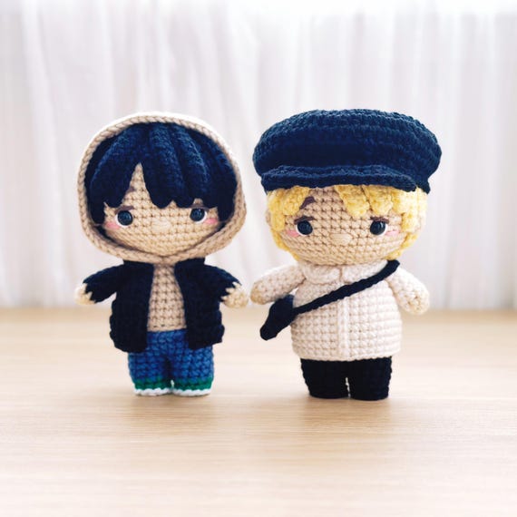 BTS᙭DM4 FIGURE JIMIN V JUNGKOOK （マンネライン） Crochet BTS Jimin and Jungkook “are You Sure?” Figure/doll - Etsy