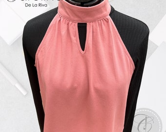 Halter Neck Women's Dusk Pink Top - Coquette Collection of tops - Pink Halter Top | High Neck Halter Tank