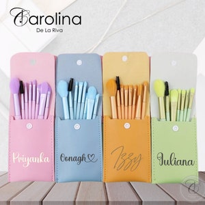 Candy Colour Coquette Make Up Personalised Portable Mini Makeup Brush Set | Neon Make up brushes set |  Make Up Brushes |  Gifts for girls